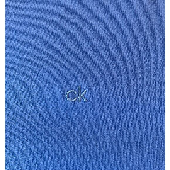 Calvin Klein Shirt Men’s Med Short Sleeve Liquid Touch Casual Crew Poseidon Blue - Picture 3 of 16
